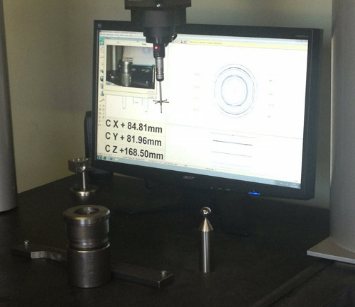 Component Under Inspection by CMM Machine